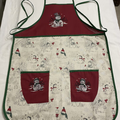 Christmas Snowman Burgandy